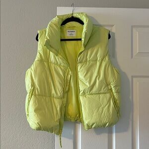 Women’s Old Navy Lime Green  Puffer Vest